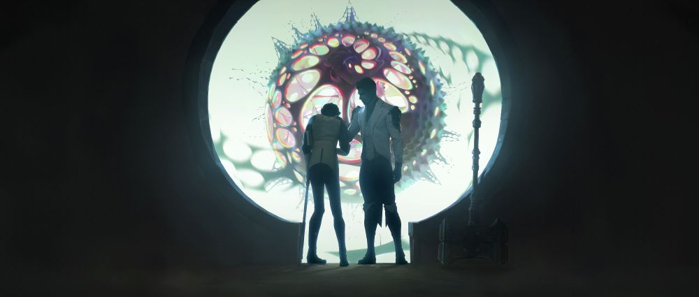 Jayce and Viktor from S1E9 edited over a wild rune from S2E3