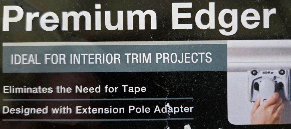 Image of an edging tool label
Premium Edger
Ideal for interior trim projects
Eliminates the need for tape
Designed with extension pole adapter