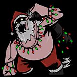 in-game default battle sprite of santata from the video game limbus company