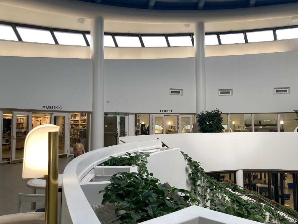 Interior of the Tampere main library. 