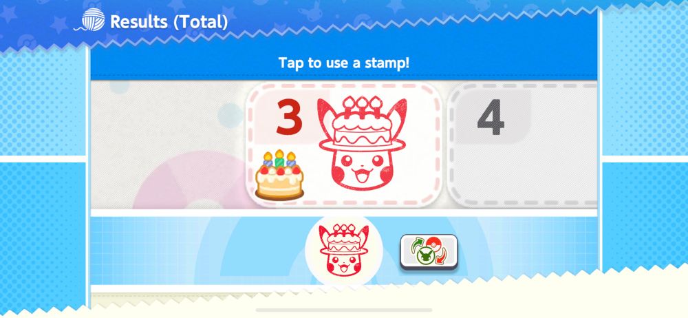 screenshot of Pokemon Friends, I was given a Birthday stamp to use on my calendar after I completed my dailies on Aug 3