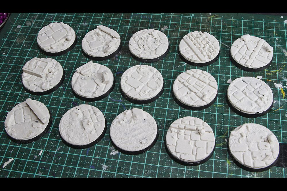 Bases with toppers cast directly onto them.