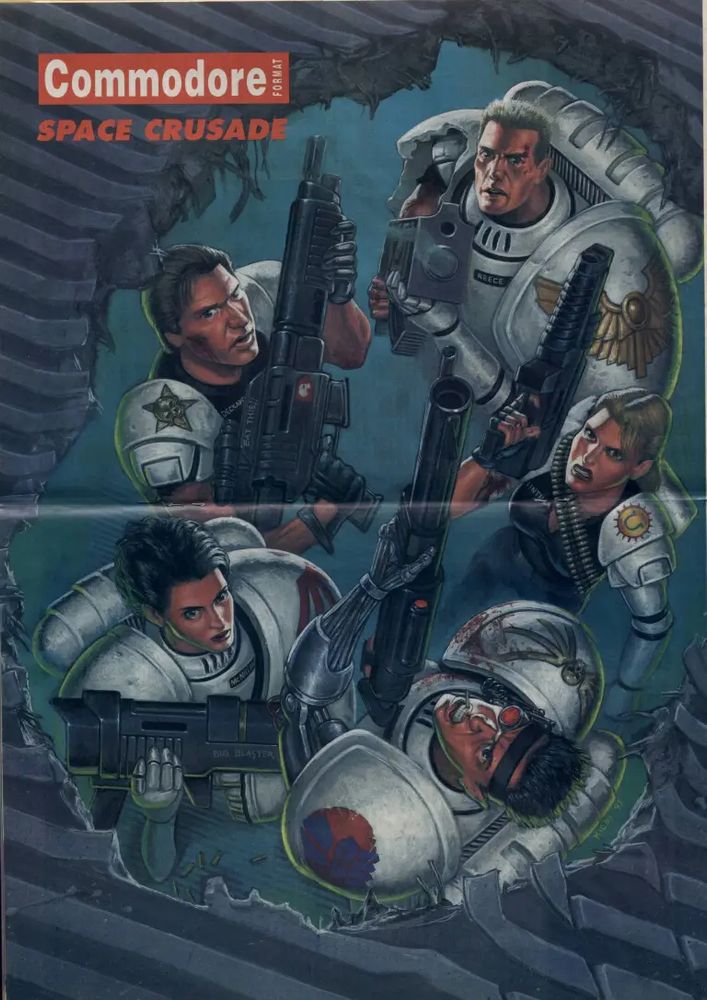 Space crusade cover/poster art for commodore format magazine