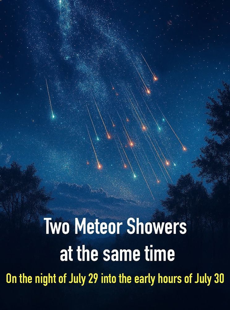 ☄️ The Sky’s Grandest Dance Returns — The Perseids Are Here
From July 17 to August 23, 2025, the night sky will once again come alive, as the Perseid meteor shower streaks across our view — with a dazzling peak expected between August 12 and 13.

Often called "the best meteor shower of the year," the Perseids are born from the ancient dust trail of Comet Swift–Tuttle. As Earth crosses its path, tiny fragments hit our atmosphere at 37 miles per second, igniting into fast, glowing trails — and, if you're lucky, a few spectacular fireballs.

🌕 Yes, the moon will compete this year. The nearly full Sturgeon Moon (84% brightness) will rise early and wash out fainter meteors — but the brighter ones? They’ll still blaze defiantly through the glow. Under dark skies, expect 50–100 meteors per hour during peak time.

🕐 Best time to watch?
After midnight, before dawn — when the constellation Perseus climbs high and the show reaches full strength.

But the Perseids won’t be alone.

🌠 Two other showers — Alpha Capricornids and Delta Aquariids — will be active too.

The Alpha Capricornids may only produce 5–10 meteors per hour, but they’re famous for brilliant fireballs.
The Delta Aquariids, peaking around July 30, deliver about 20 gentle meteors per hour, often leaving long, drifting trails behind them.
📍Tips for a magical experience:
Escape city lights — choose a rural or high-altitude spot
Bring a blanket, lie back, and give your eyes 30 minutes to adjust
No need for gear — just look up and take it all in
🌌 This is more than a meteor shower — it’s a cosmic tradition that has lit up human skies for over two millennia.