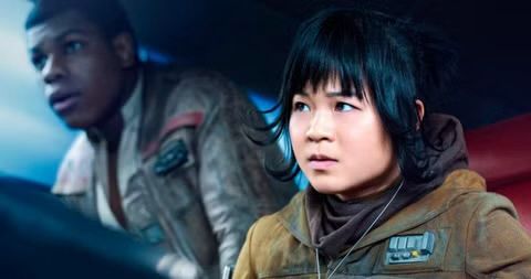 Finn and Rose Tico in Star Wars: The Last Jedi