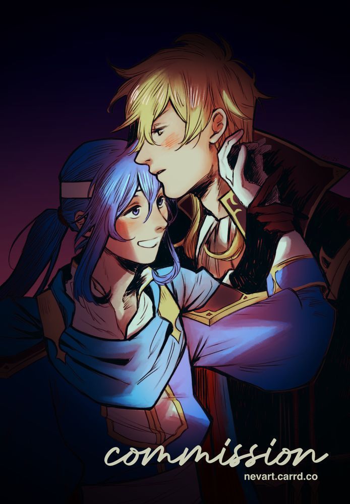 Seliph and Ares from Fire Emblem Genealogy of the Holy War. The cutest FE lord in my opinion. #commission #nevdrawings #fe4 #fireemblem