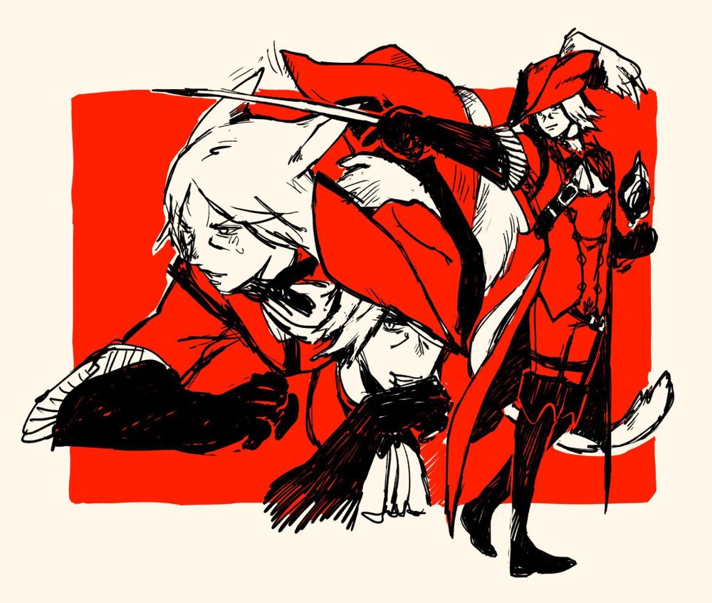 sketches of x'rhun tia from final fantasy 14. #nevdrawings