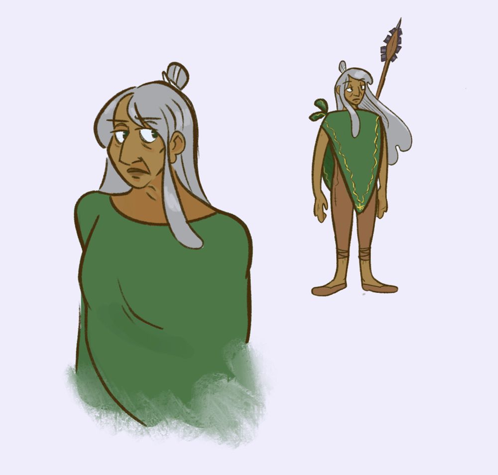 Old woman with tepoztopilli