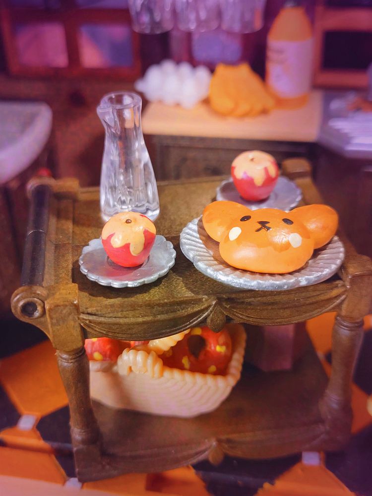 Some desserts wait in the kitchen, ready to go out to hungry customers.