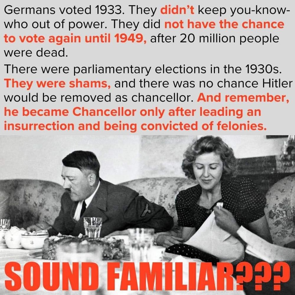 The Hitler regeme. The United States of America repeating history. Germany lost the vote after 1933 and did not vote again until 1949.