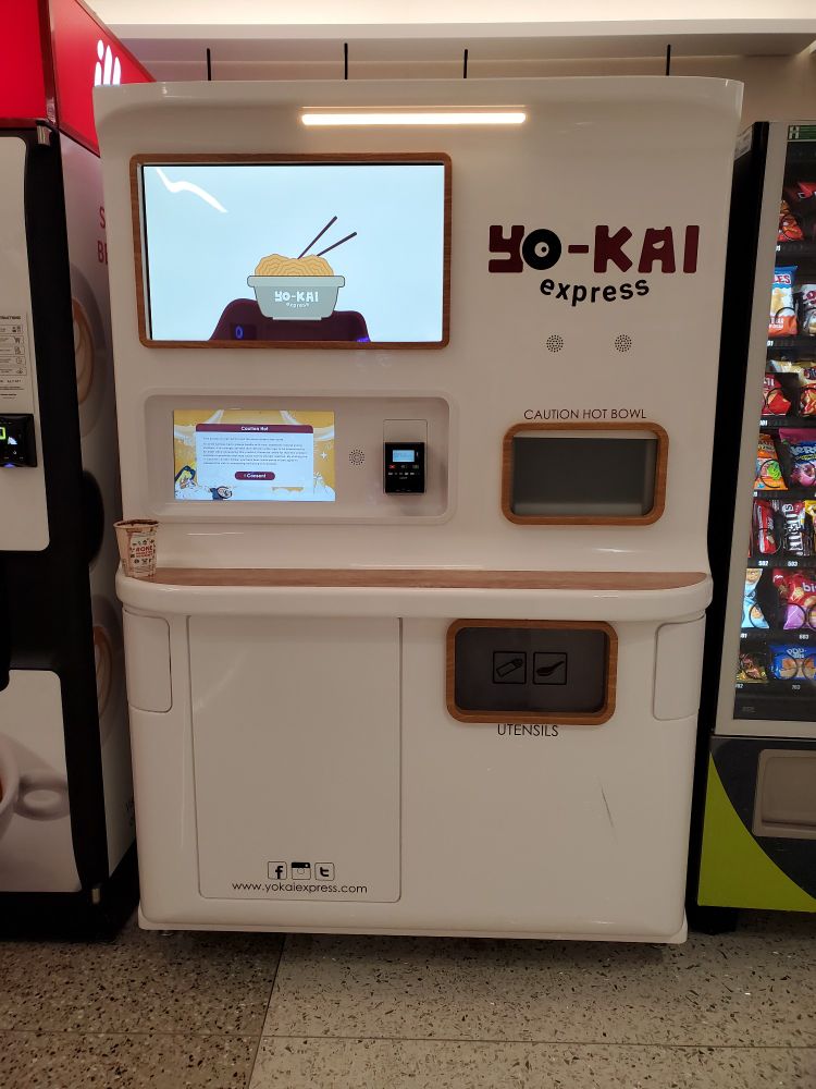 A Yo-Kai Express vending machine in the MSP airport.