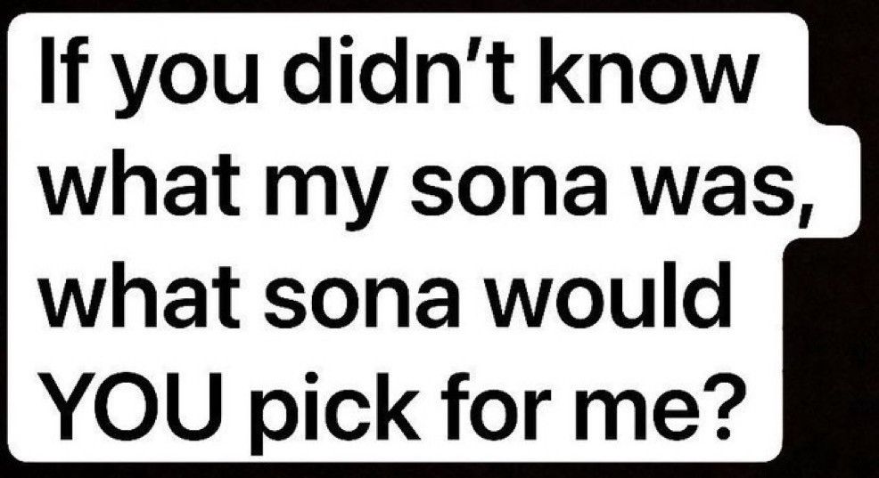 Text: If you didn't know what my sona was, what dona would YOU pick for me?