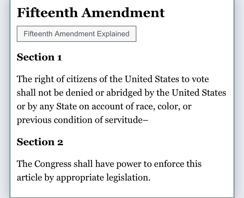 Text of the 15th Amendment 