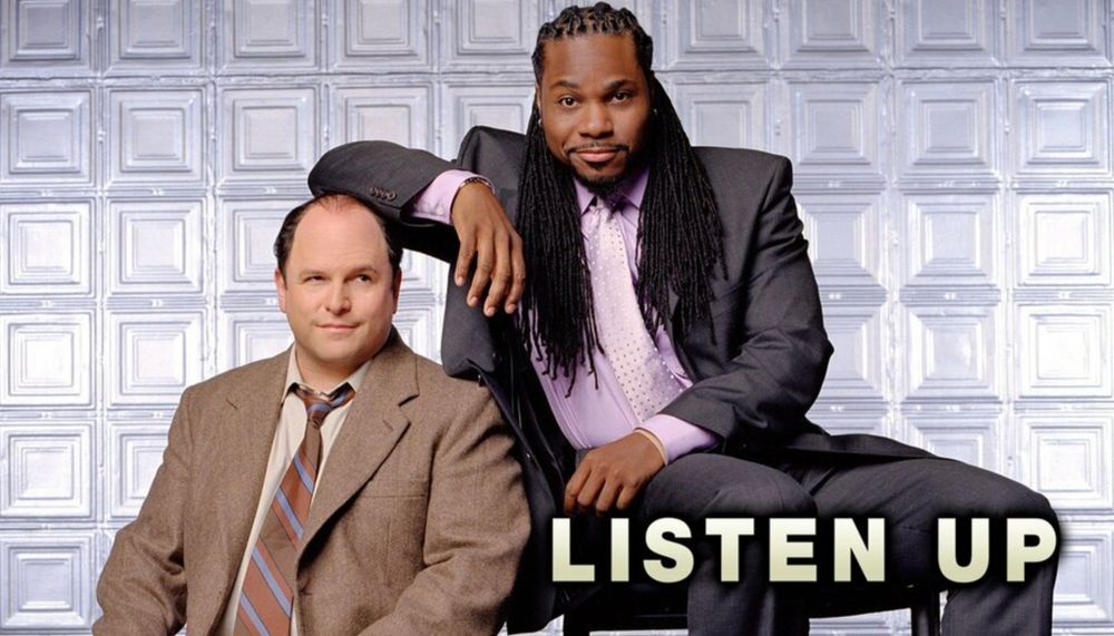Jason Alexander and Malcolm-Jamal Warner in the 2004 CBS sitcom, "Listen Up"