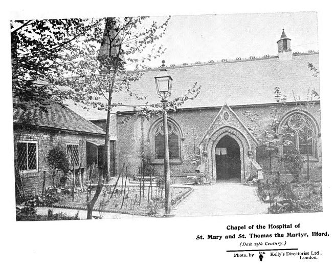 Ilford Hospital Chapel
Kelly's Directory for Ilford, Manor Park and East Ham 1899-1900