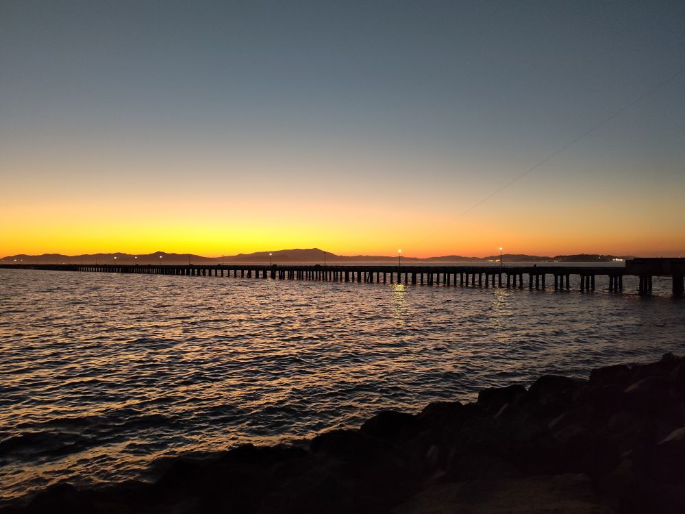 Sunset over Berkeley pier
