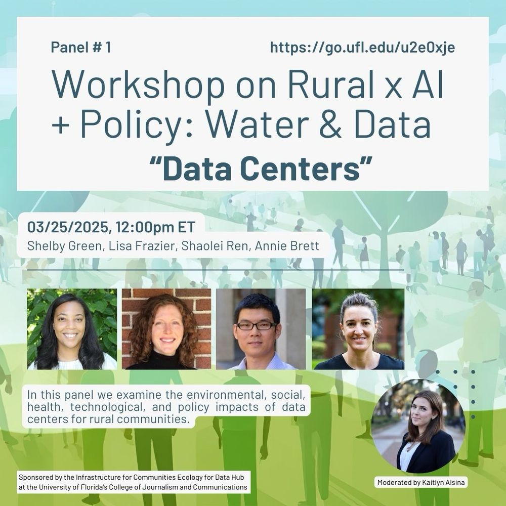 Flyer for panel discussion on data centers.