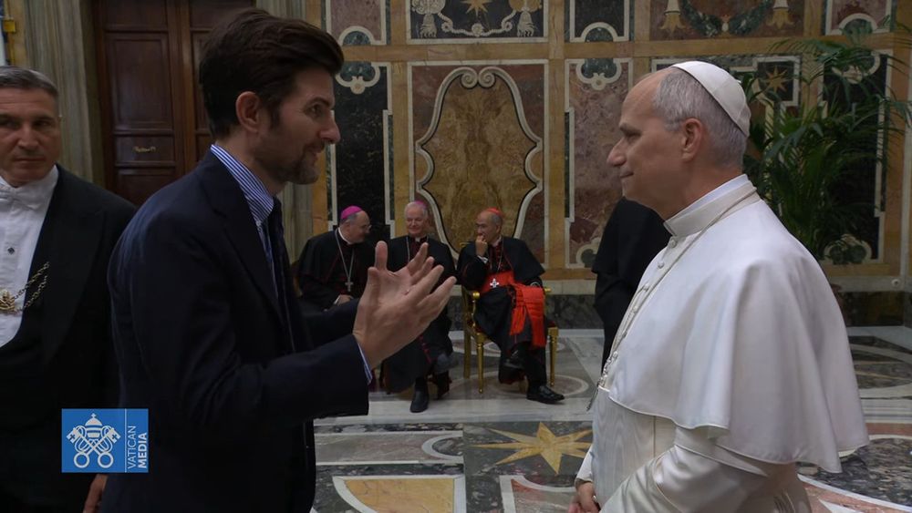 the pope meeting adam scott 