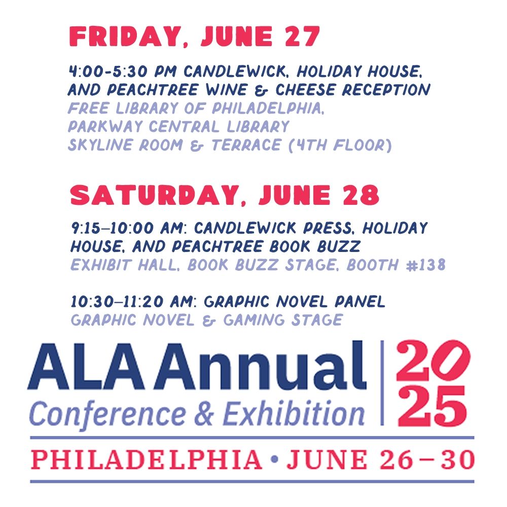 Flyer features times and dates for author Jonathan Hill's appearances.

Friday, June 27th
4:00-5:30pm Candlewick, Holiday House, Peachtree Wine and Cheese Reception
Parkway Central Library
4th Floor

Saturday, June 28th
9:15-10:00am Candlewick, Holiday House, and Peachtree Book Buzz
Exhibit Hall, Book Buzz Stage, Booth #138

10:30-11:20 Graphic Novel Panel
Graphic Novel & Gaming Stage
