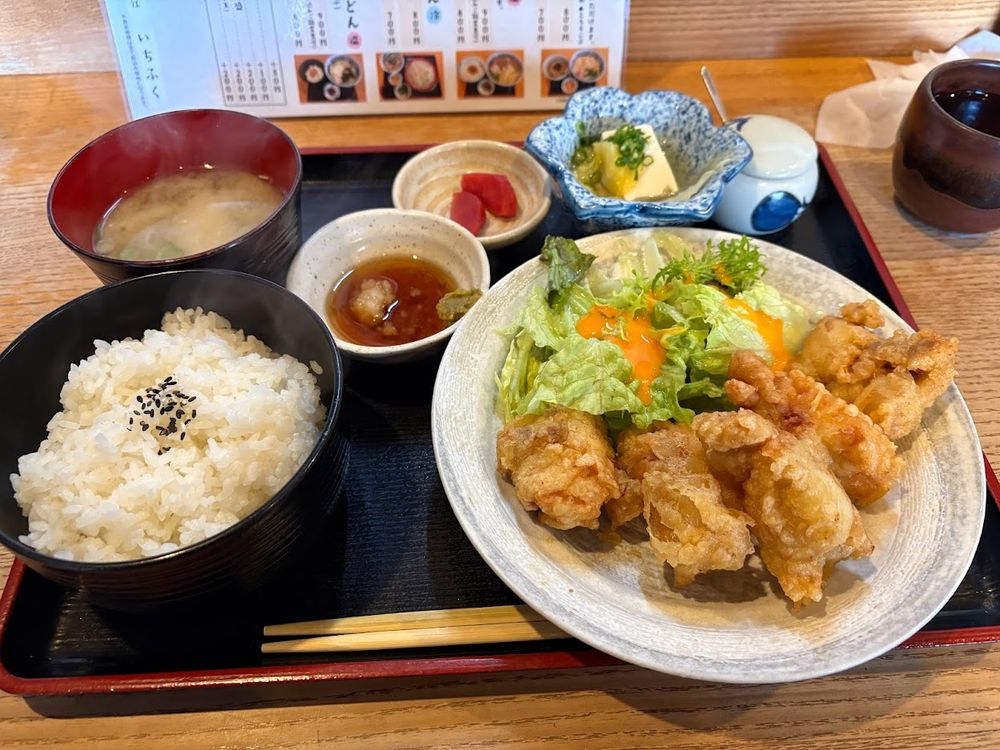 鶏天定食