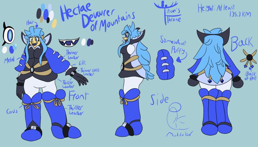 New design for the blue haired giga giantess