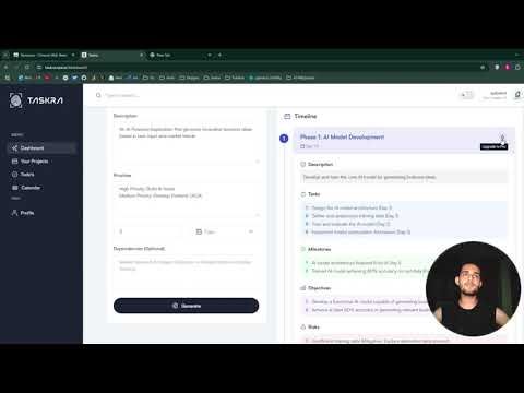 Taskra Demo | Qubeknit | AI Project Planner