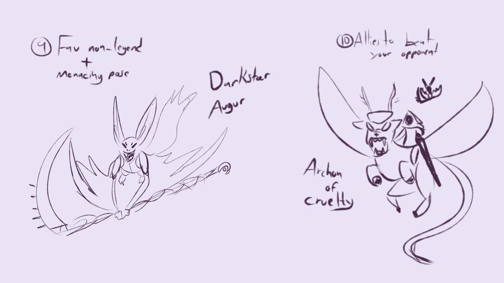 Darkstar augur and Archon of cruelty (with a small darkstar augur to their side)