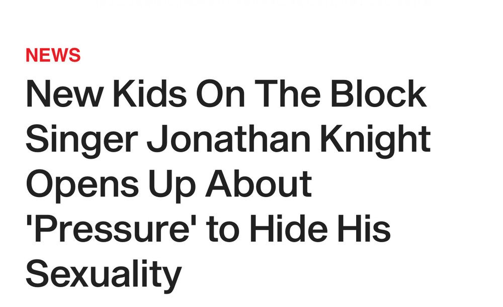 New Kids On The Block Singer Jonathan Knight Opens Up About 'Pressure' to Hide His
Sexuality
