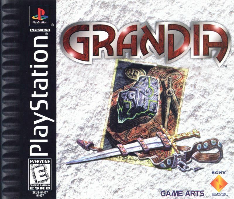 Box art for the PS1 game Grandia