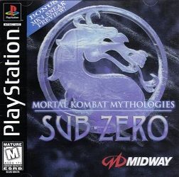 The cover art for Mortal Kombat Mythologies: Sub-Zero, a no good, very bad game for the PS1.