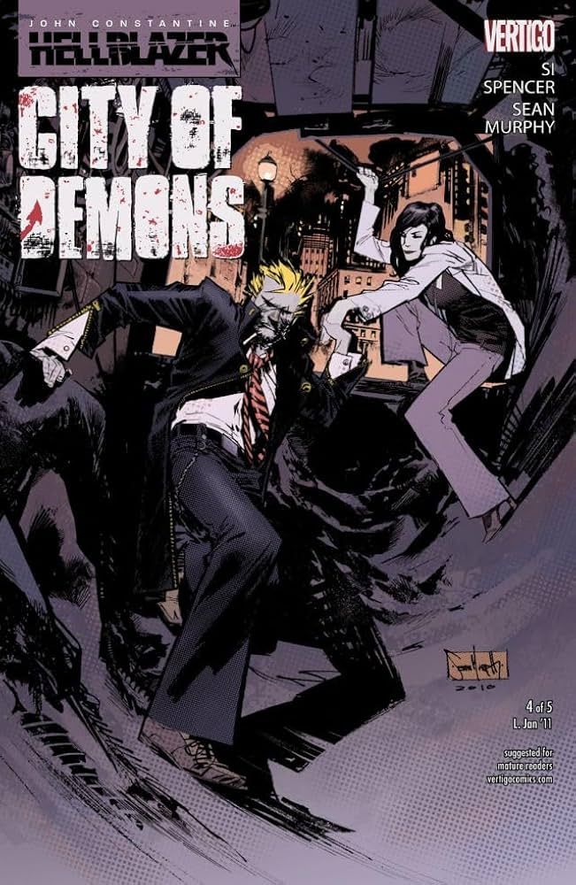 Hellblazer: City of Demons #4 cover by Sean Murphy and Dave Steward