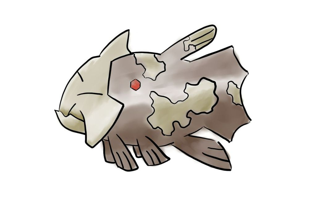 Drawing of the Pokemon Relicanth