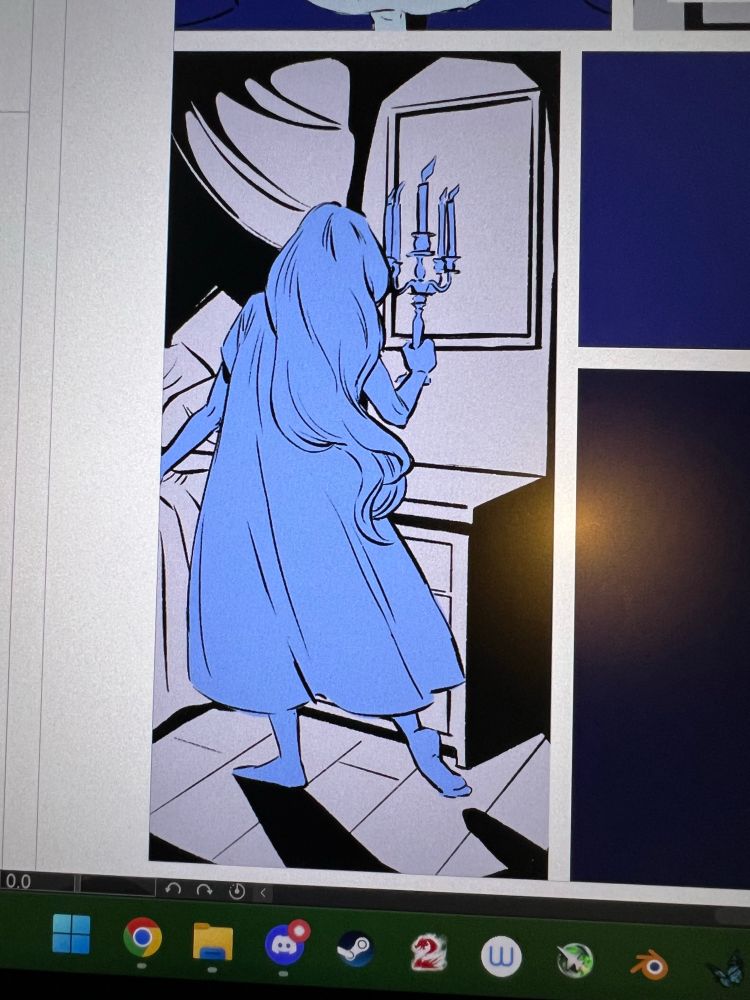 Panel WIP from my work in progress comic