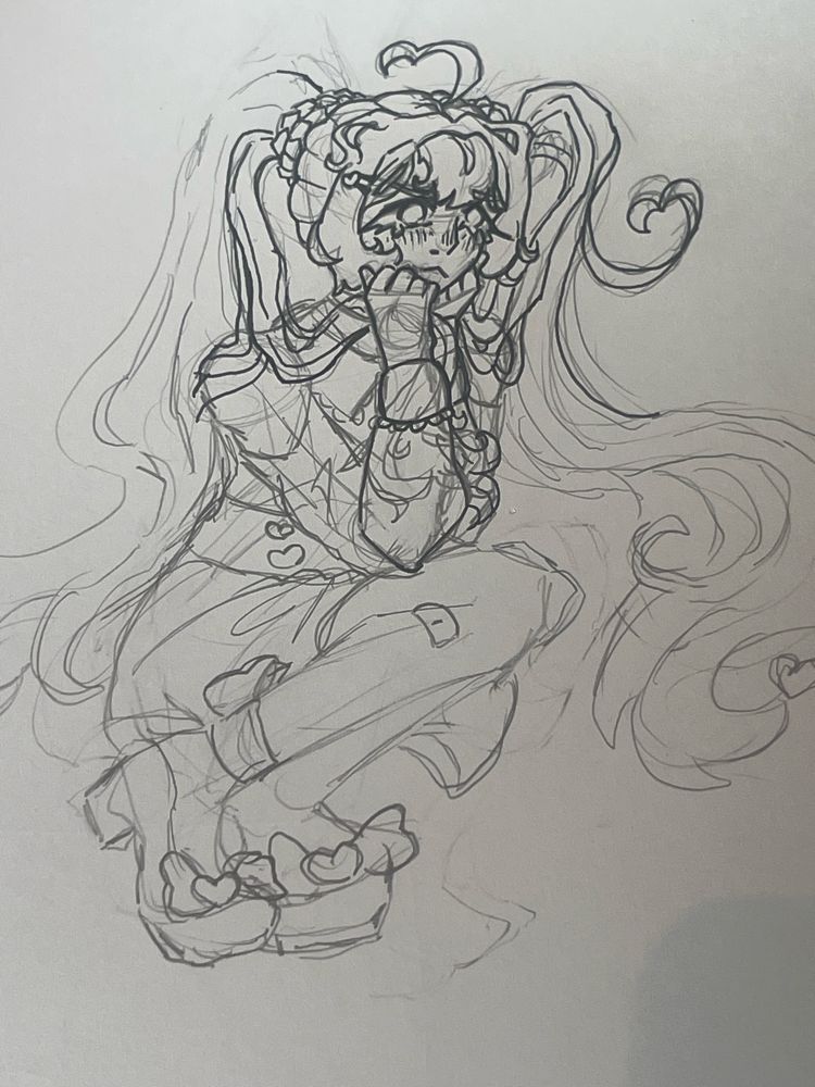 Work in Progress drawing of Hatsune Miku