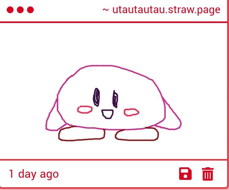 a drawing of Kirby
