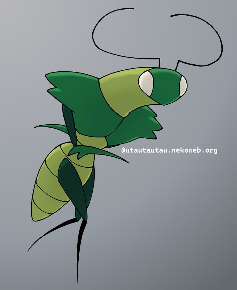 a drawing of the green prince from hollow knight silksong attempting to make it look like promotional art