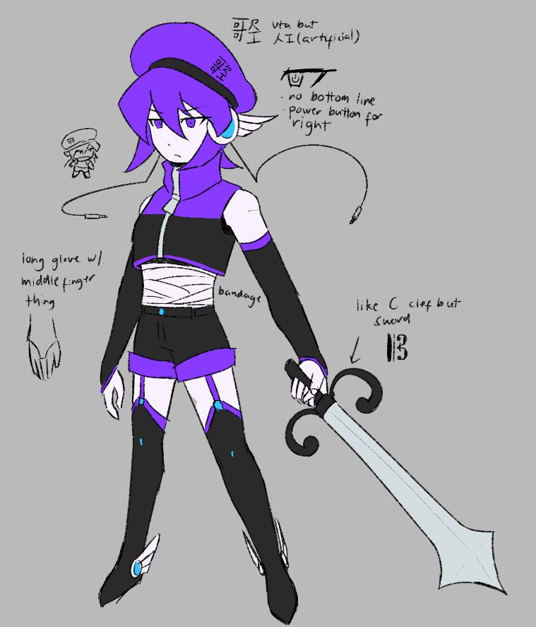 defoko with a cool sword woah....