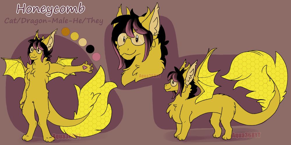 Ref sheet of Honeycomb an furry oc I own
