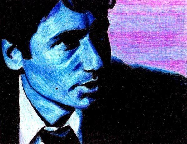 A colored-pencil artistic rendition of Agent Fox Mulder.