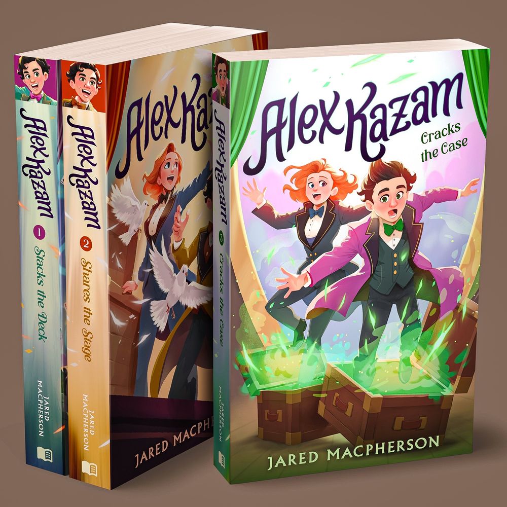A group of three middle grade novels about a pair of young illusionists.