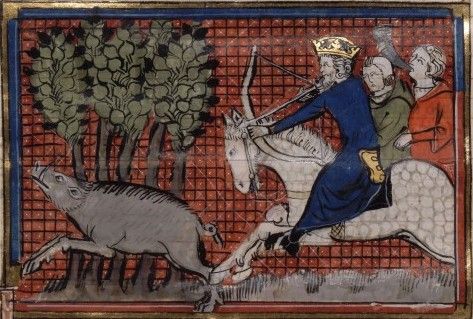 John II hunting, French manuscript of the 14th Century