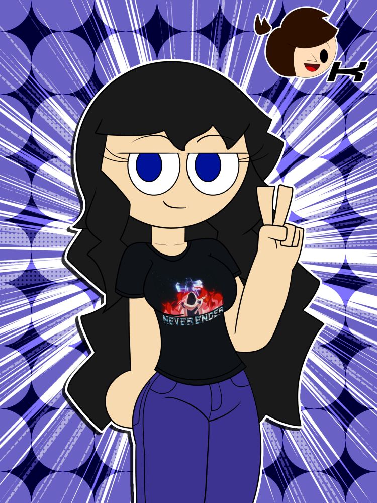 Roopie tries on the Neverender t-shirt which is a Justice fan shirt.