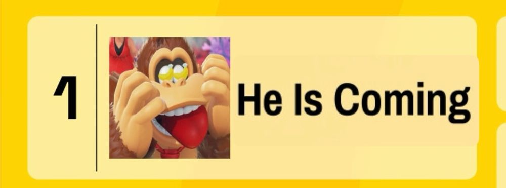 the picture of DK from DKB but labeled He Is Coming. because it looks like he is coming