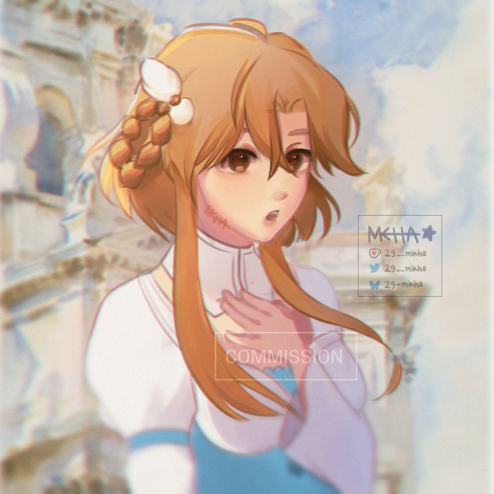 a picture of an artwork commission of rose from volcano princess