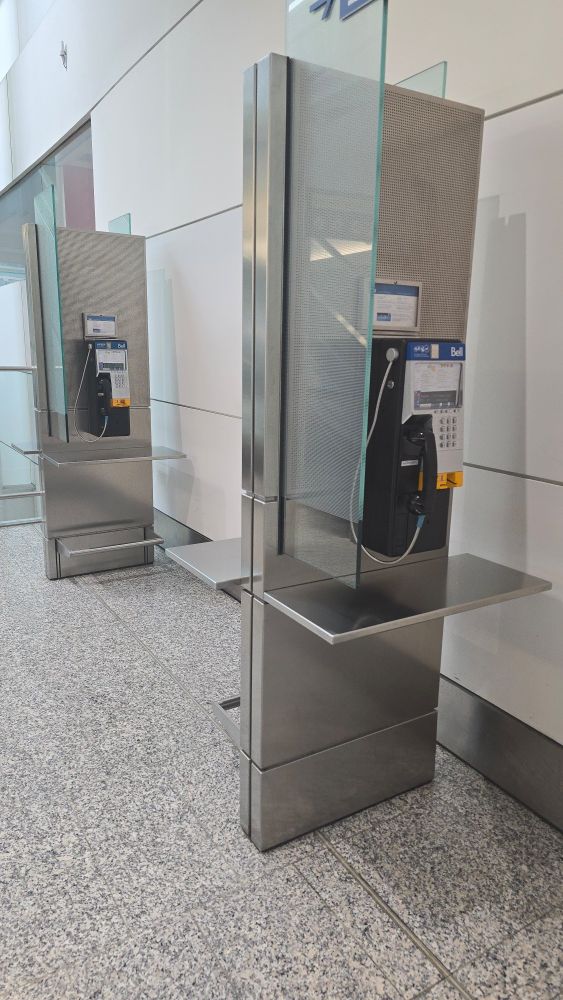 Actual, real, modern payphones.