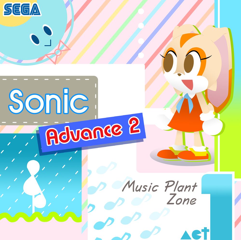 A Sonic Advance 2 album cover art inspired by Pop'n Music Sunny Park's ost album art. 
