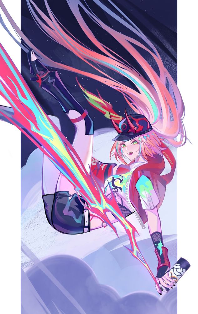 Illustration of Rappa from Honkai Star Rail // 崩壊スターレイル 乱破