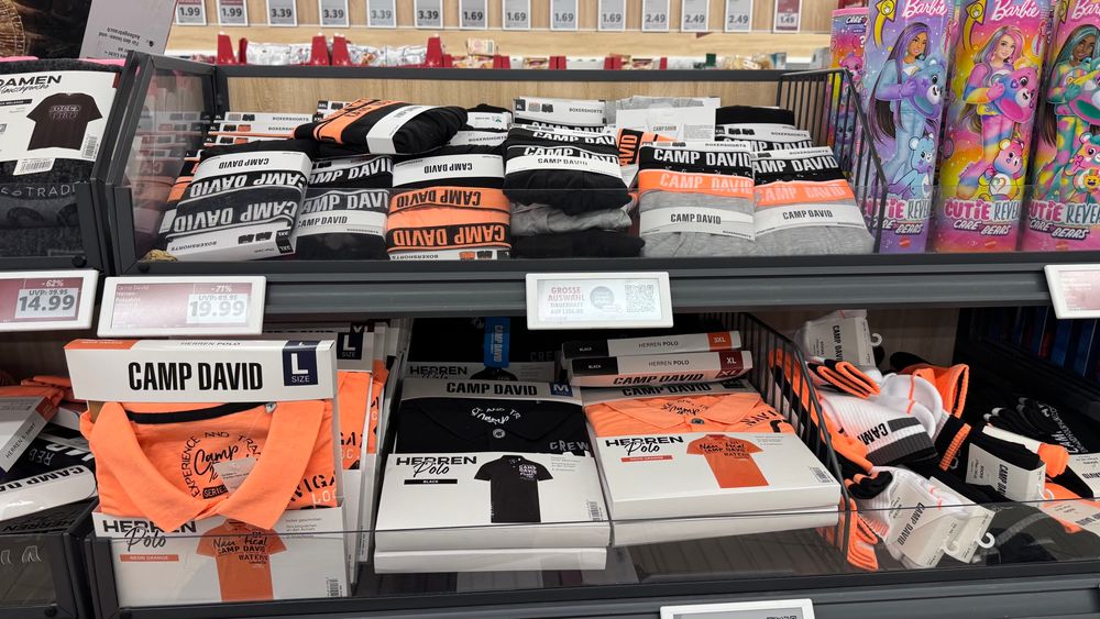 Ganze Regal voller Camp David Boxershorts bei Lidl