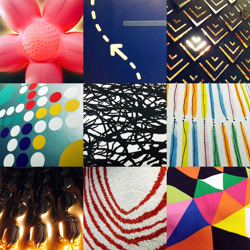 A grid of nine color photographs of various items and signs spotted while shopping at our local IKEA.