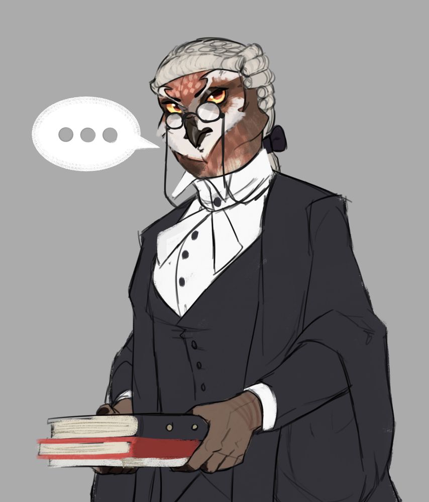 an anthro lawyer owl